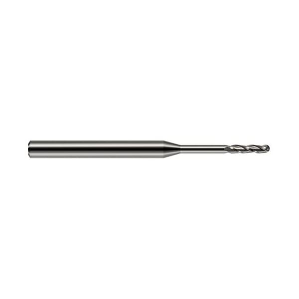 Harvey Tool 0.0930 in. 3/32 Cutter dia. x 1/2 in. x .75 in. 3/4 Reach Carbide Ball End Mill, 3 Flutes 750493 - main